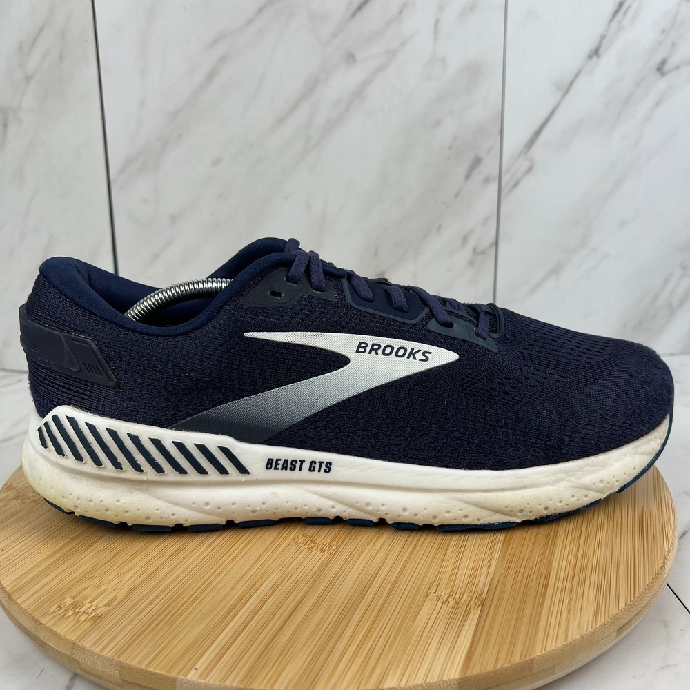 Brooks Beast GTS 24 Mens Size 13 D Peacoat Navy White Walking Shoes 1104251D452